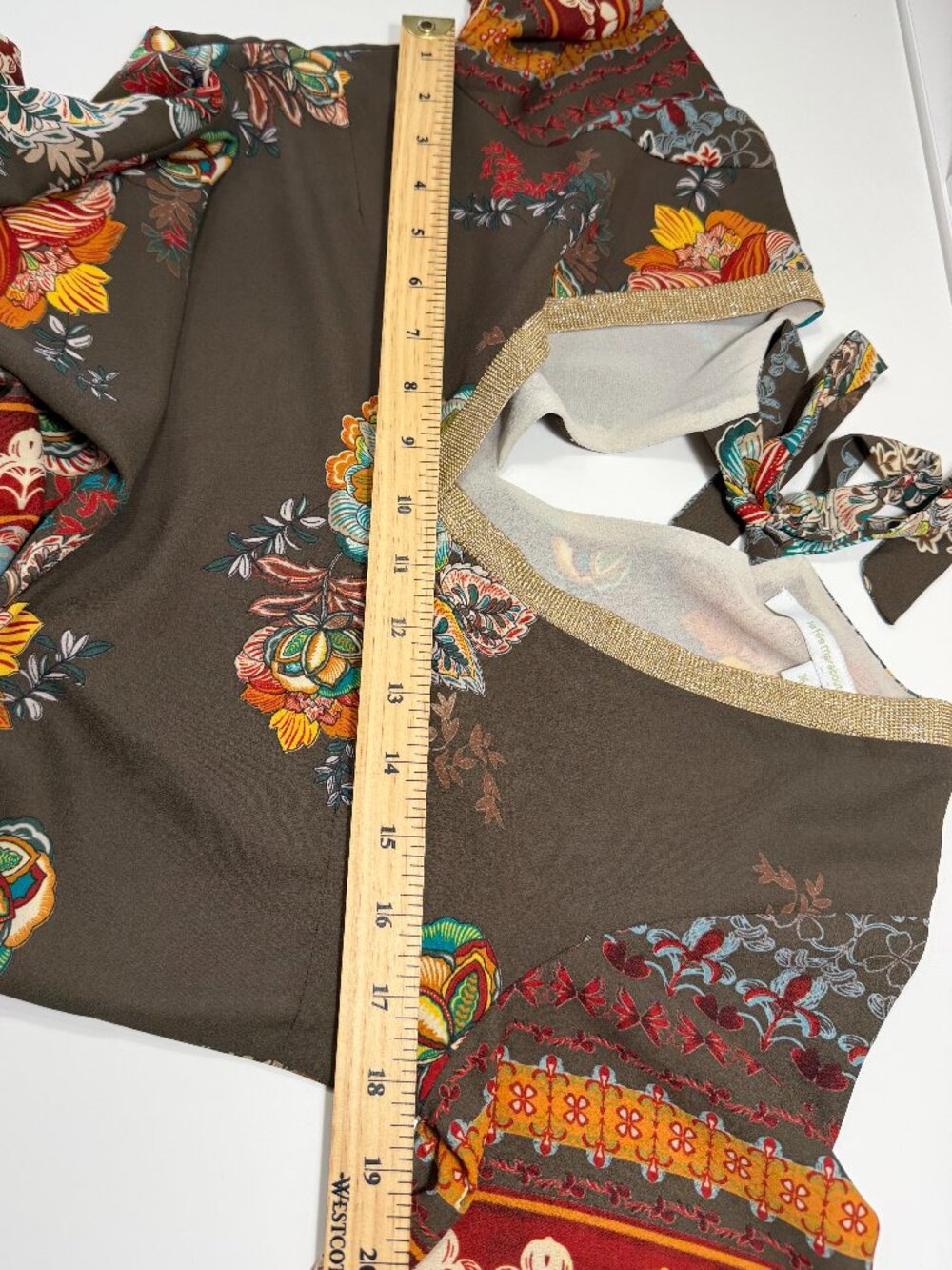 La Fée Maraboutée Dress Bohemian Chic Style Floral Print & Tie Back - Picture 4 of 9